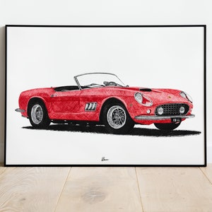 Ferrari 250 GT California Print 1950s Classics Wall Art