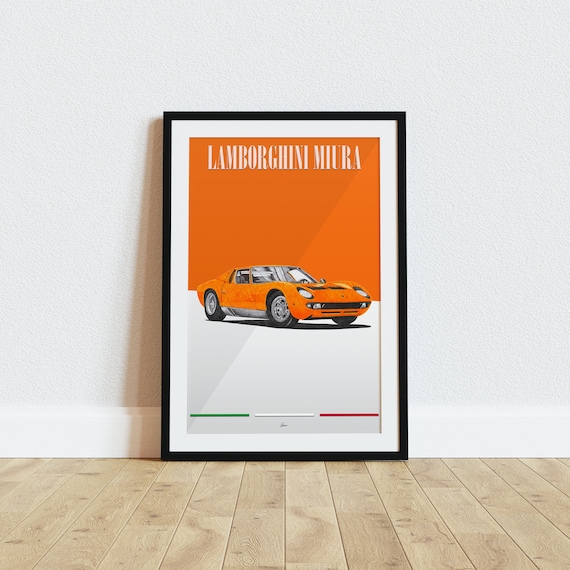 araページ Lamborghini Miura Poster Orange 1960s Classics Wall Art - Etsy
