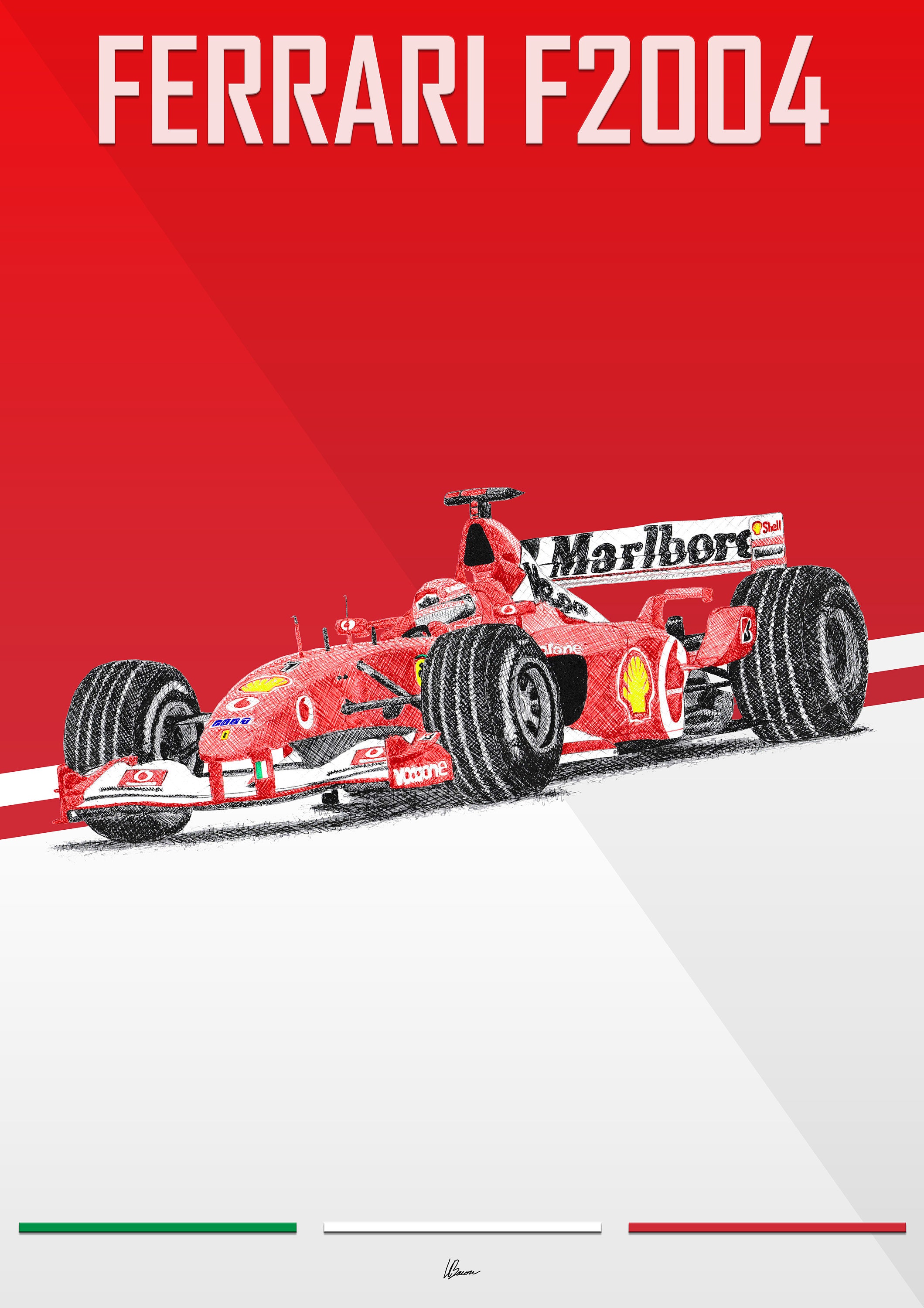 Ferrari F2004 Poster Racing Icons: Formula One Wall Art - Etsy