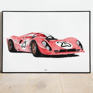 Ferrari 330 P4 Print Racing Icons: Le Mans Prototypes Wall Art