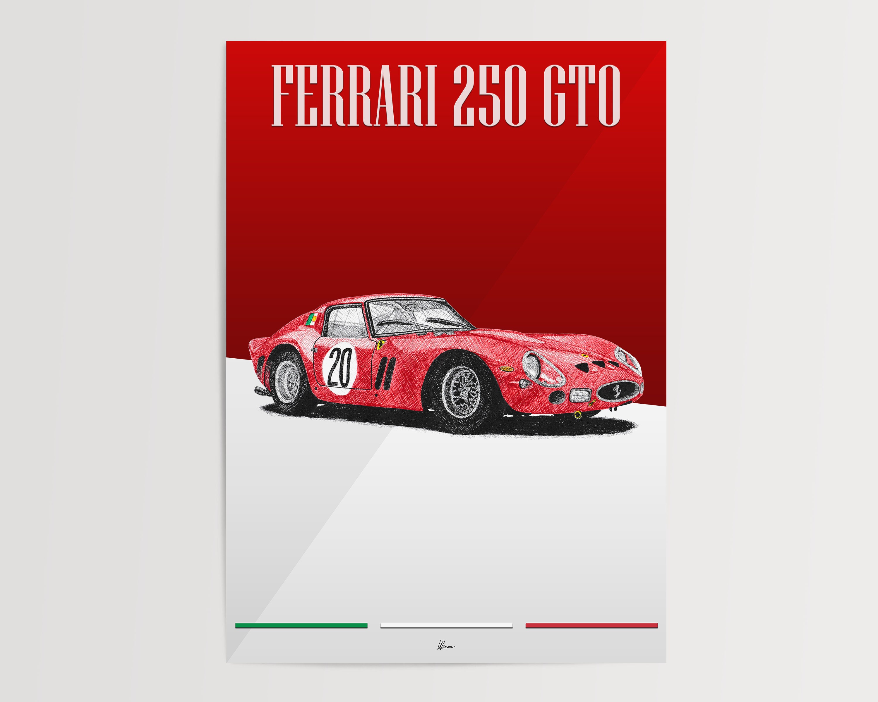 Ferrari 250 GTO Poster Racing Icons: GT Legends Wall Art - Etsy