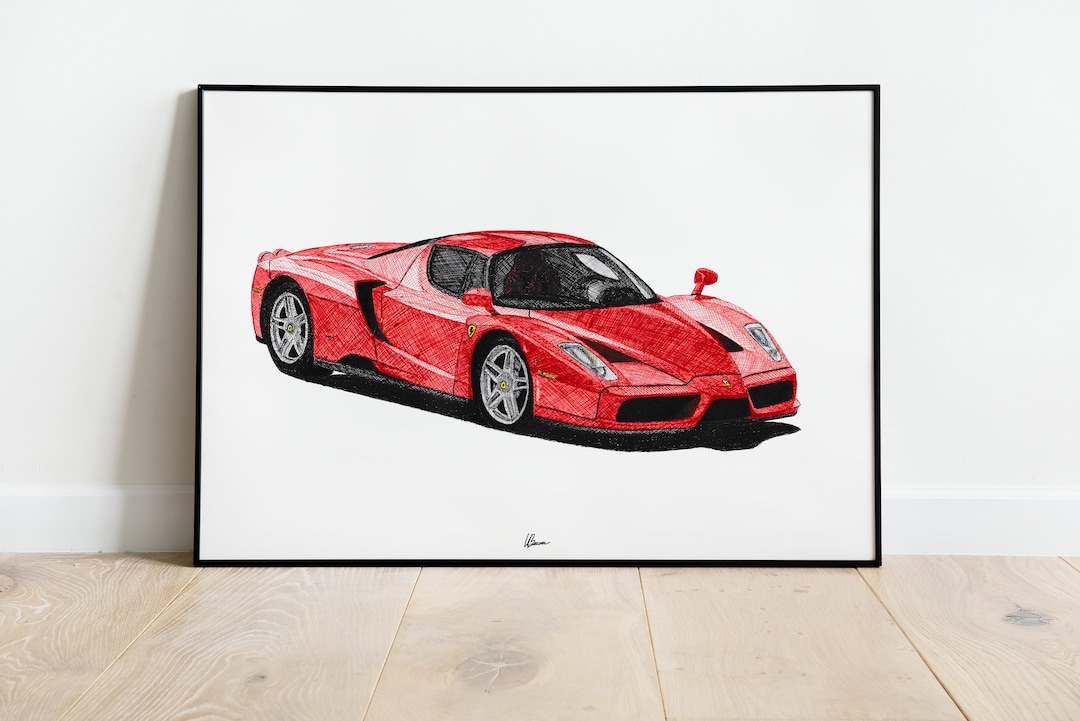 Ferrari Enzo Print 2000s Modern Supercars Wall Art - Etsy