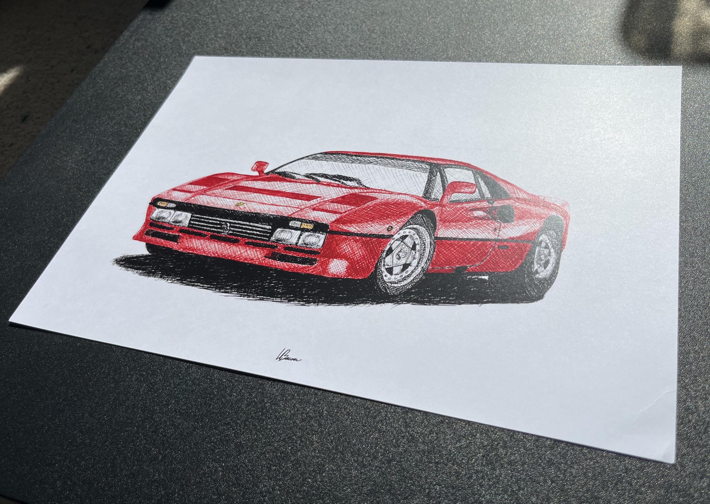 Ferrari 288 GTO Print 1980s Classic Supercars Wall Art - Etsy