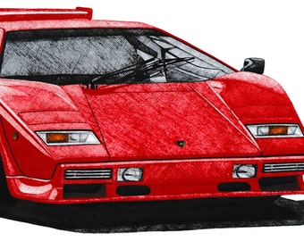 ランボルギーニ カウンタック プリント 1970年代 クラシック スーパー