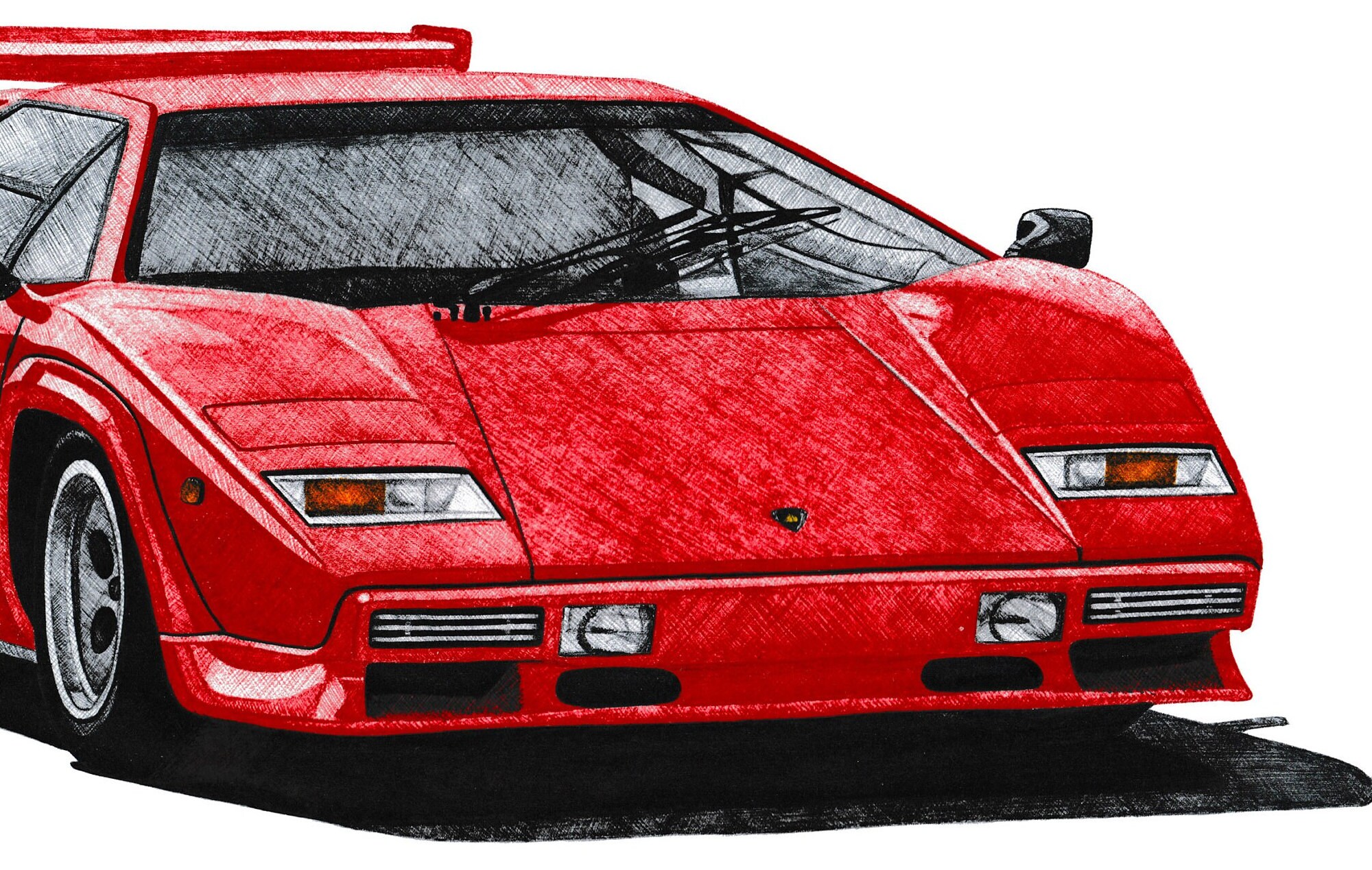 ランボルギーニ カウンタック プリント 1970年代 クラシック スーパー