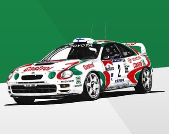 Toyota Celica Gt-four Castrol Livery Racing Icons: Rally Wall Art