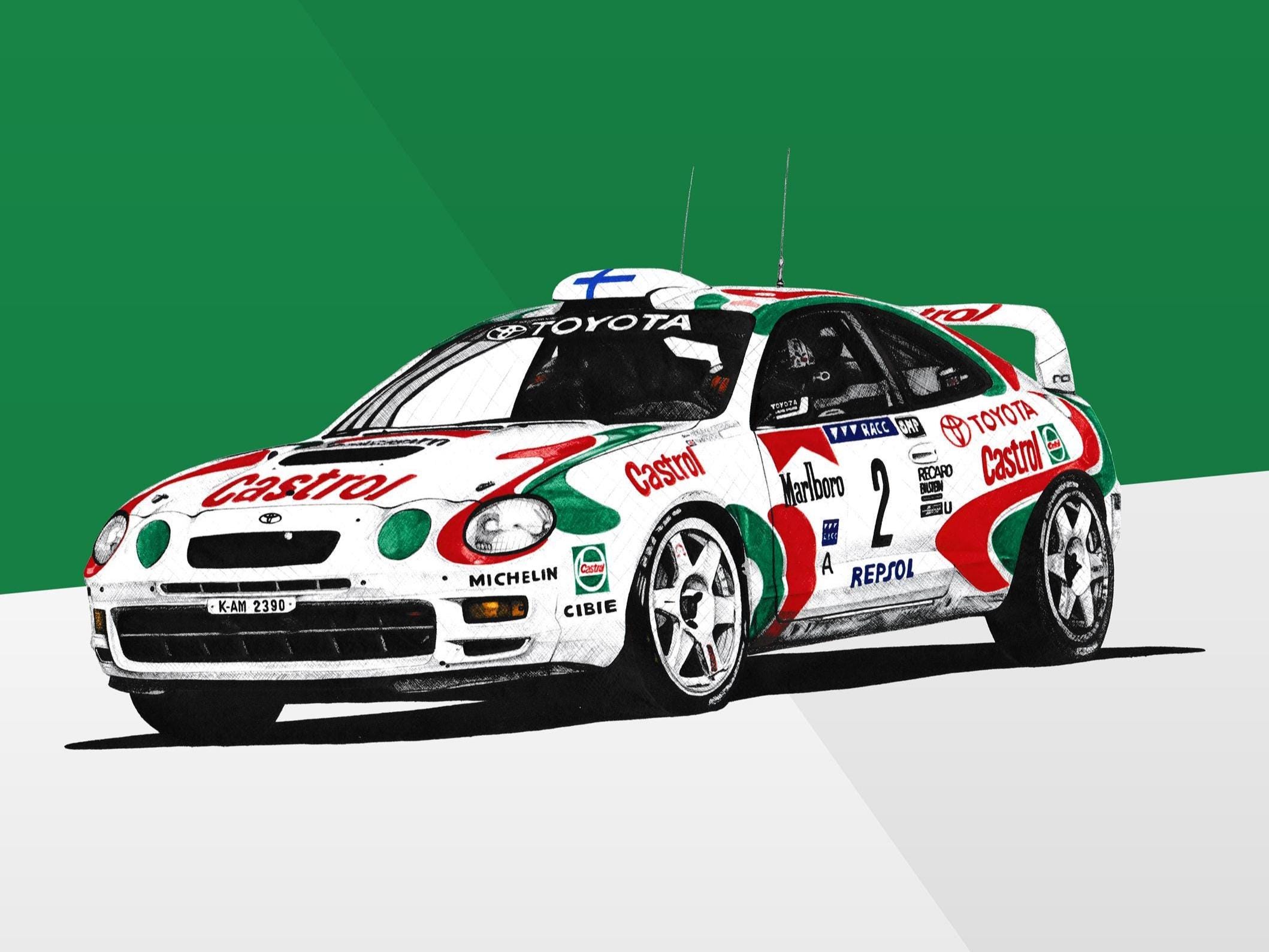 Toyota Celica Gt-four Castrol Livery Racing Icons: Rally Wall Art