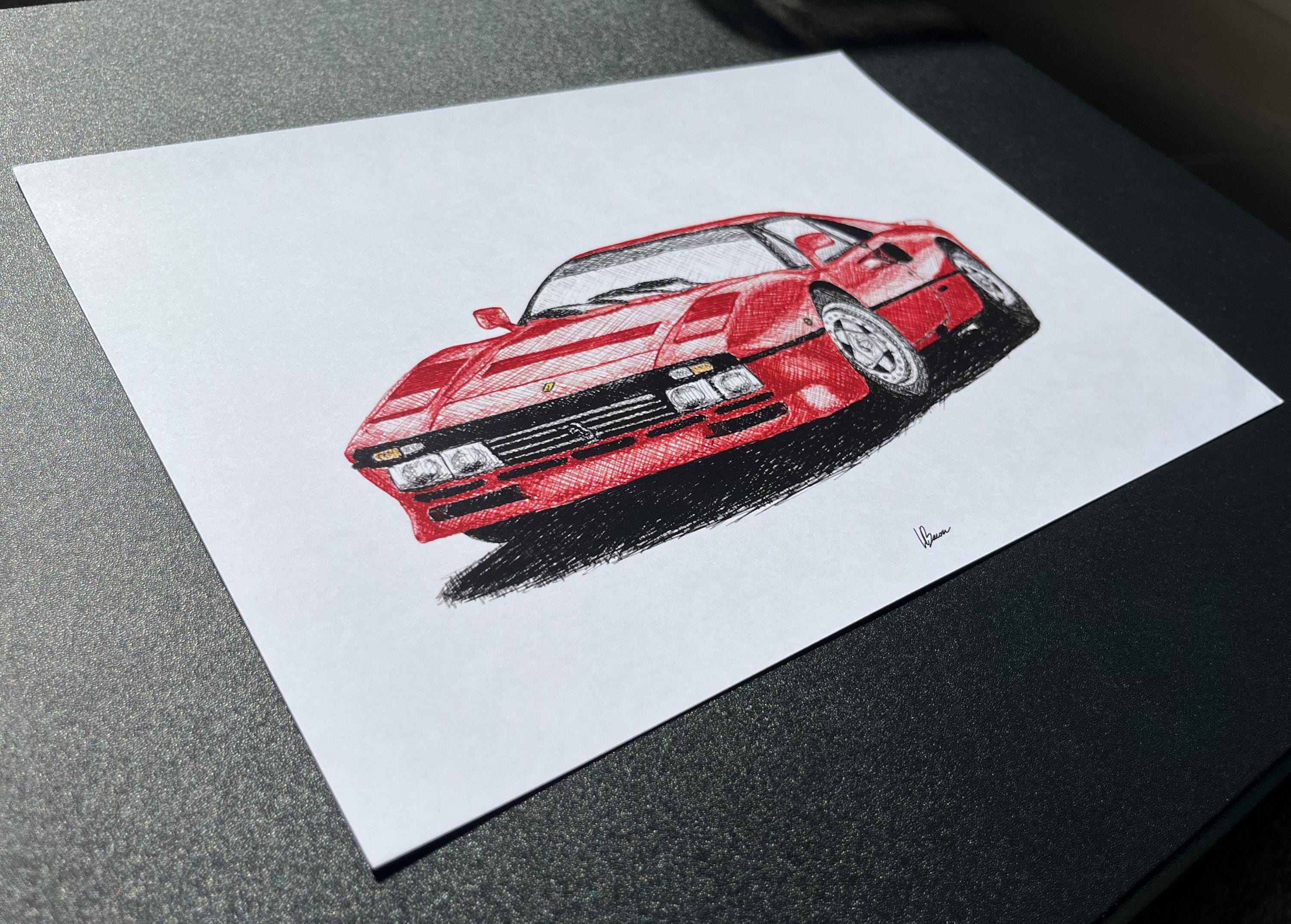 Ferrari 288 GTO Print 1980s Classic Supercars Wall Art - Etsy