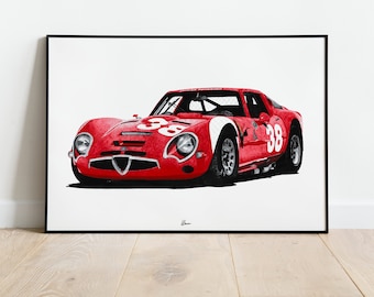 Alfa Romeo TZ2 Print Racing Icons: GT Legends Wall Art