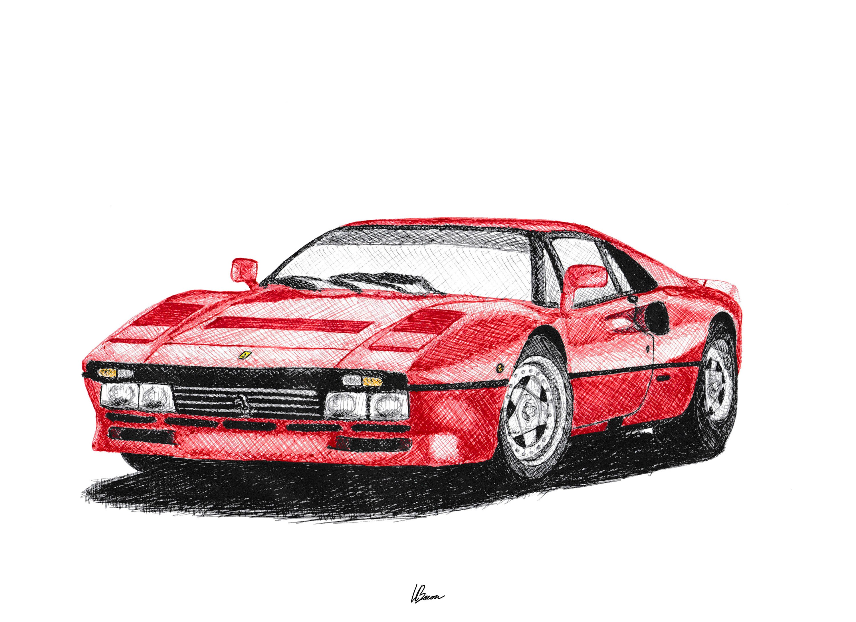 Ferrari 288 GTO Print 1980s Classic Supercars Wall Art - Etsy