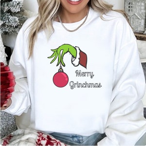 Merry Grinchmas Png, Christmas sublimation design, Grinch, Cute grinch hand, best seller.