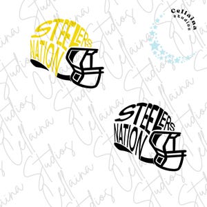 Steelerss Nation helmet Png, Steelers PNG, Pittsburgh PNG, sublimation design, clip art, t-shirt design, Steelers helmet.