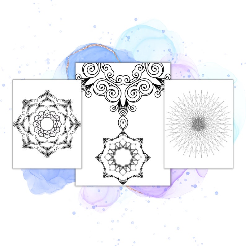 Printable Coloring Pages, Mandala Coloring Pdf - Etsy