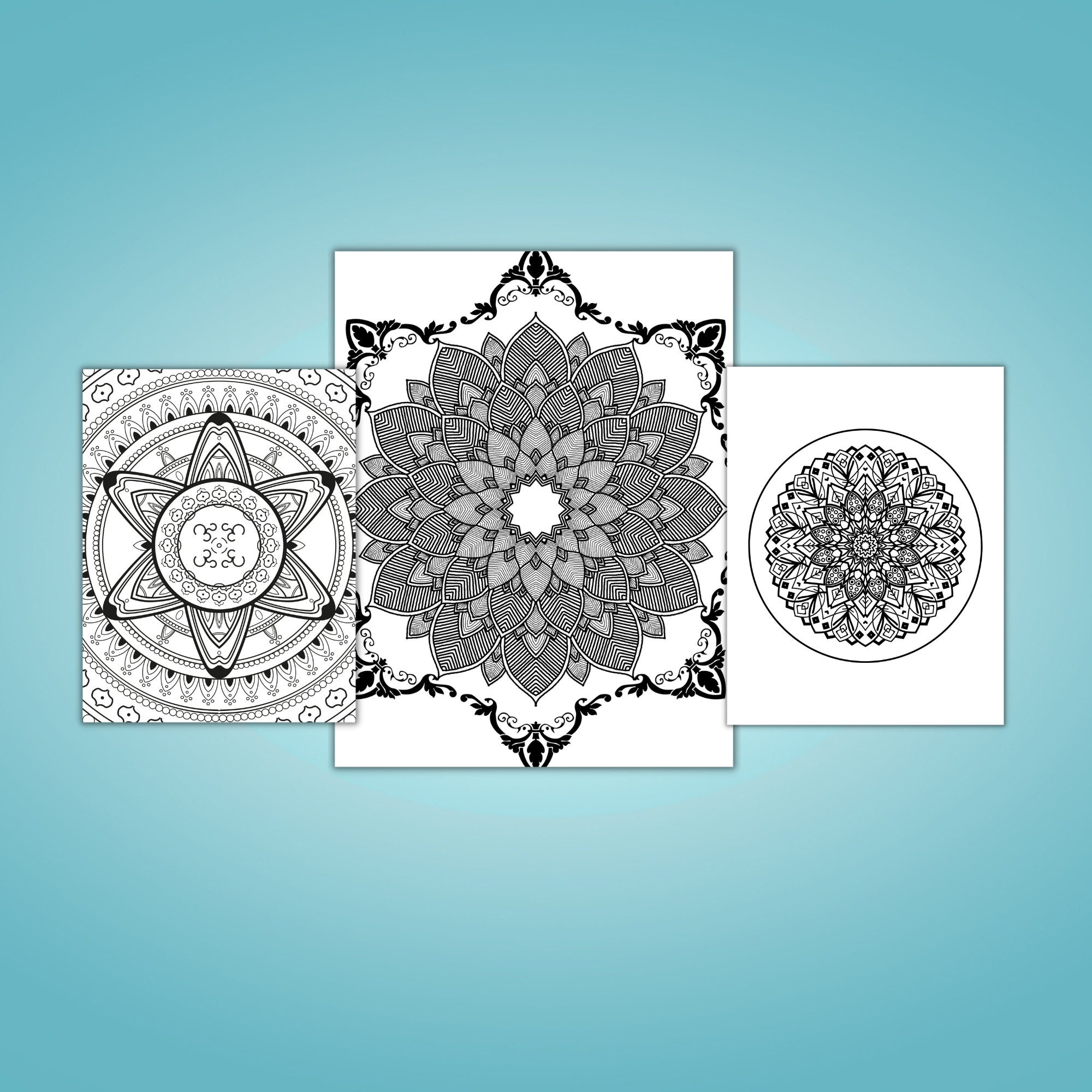 Printable Coloring Pages, Mandala Coloring Pdf - Etsy
