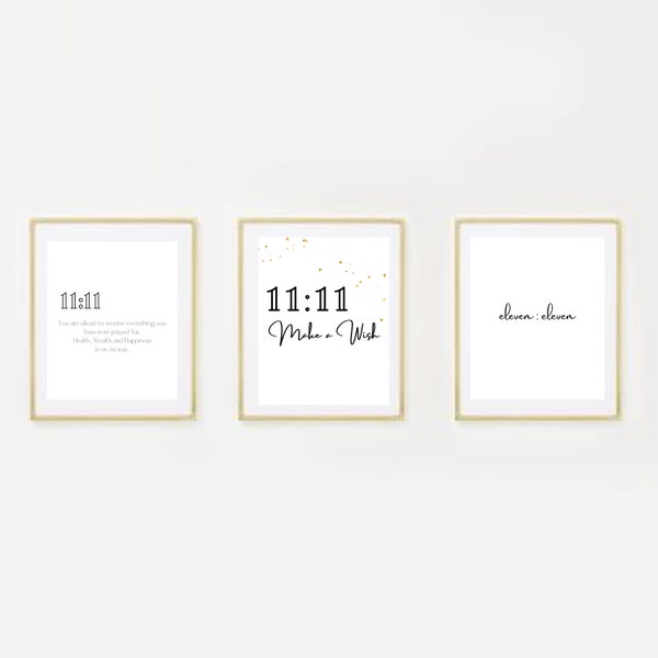 Printable wall decor, Printable 1111, minimalist art.