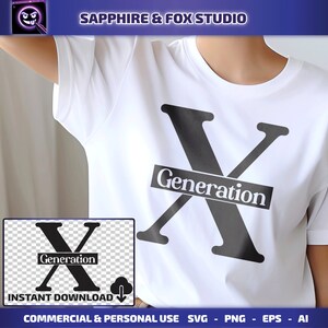 Generatie X SVG, Gen X SVG, Generatie X SVG, Retro Gen X Shirt, Cadeau voor Gen X, Cricut Cut File, Digitale Download