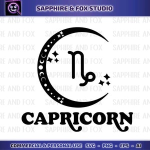 Steenbok SVG, sterrenbeeld SVG astrologie shirt, horoscoop, astrologie, Cricut gesneden bestand, digitale download, SVG png-bestand