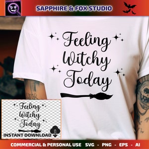 Gefühl Witchy Today SVG, Halloween SVG, Halloween Vibes, Halloween Shirt, Witchy Halloween, Cricut Cut Datei, digitaler Download