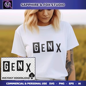 Gen X SVG, Generatie X SVG, Retro Gen X Shirt, Cadeau voor Gen X, Cricut Cut File, Digitale Download