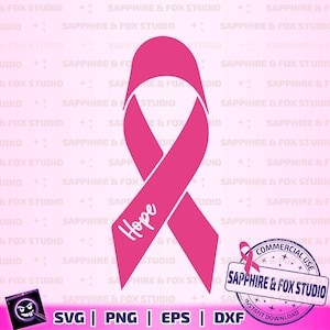 Breast Cancer Hope SVG - Motivational Crafting Graphic, Support Symbol Gift, Digital Download for Cricut & Silhouette