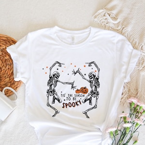 Dancing Skeletons Halloween Party Shirt - Bella Canvas Tee