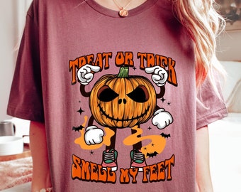 Funny Halloween Shirt: Retro Pumpkin Tee - Trick or Treat