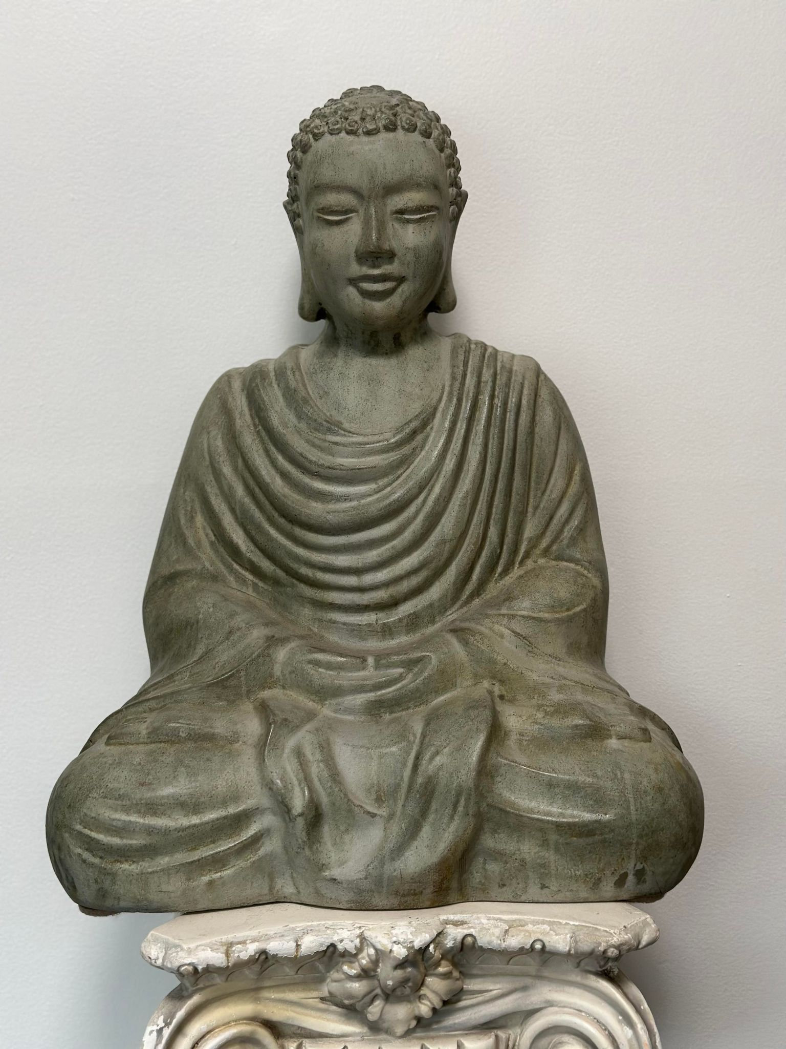Vintage Delatte Temple Sitting Buddha Statue Etsy
