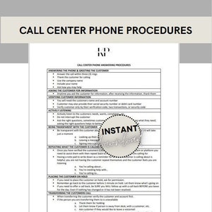 Customer Service Phone Answering Procedures | Call Center | Contact Center | Customer Service