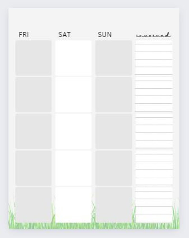 Lawn Care Planner Printable Templates | Calendar | Landscape Business ...