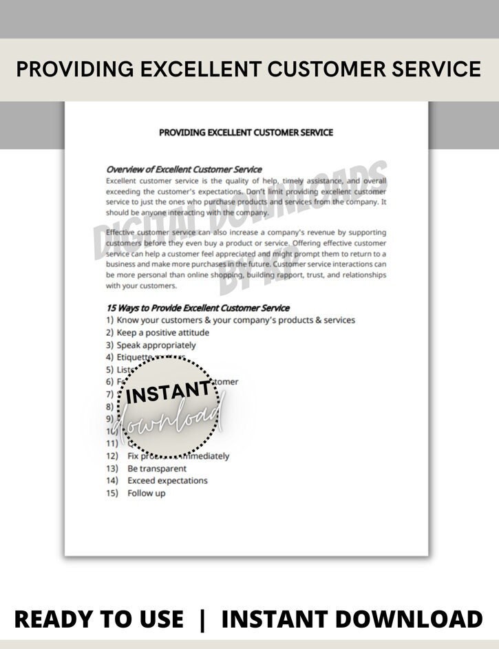 Customer Service Providing Excellent Service Exceeding Expectations ...