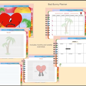 Bad Bunny Planner; includes hyperlinks