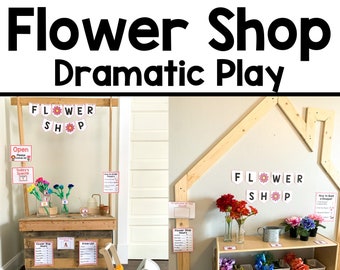 IMPRIMIBLE Tienda de flores Juego dramático Preescolar Juego sensorial / Escuela primaria / Maestro Imprimible / Juego de simulación