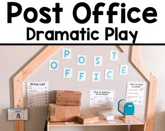 PRINTABLE Post Office Dramatic Play Preschool Sensory Play | Elementary School | Teacher Printable | Pretend Play