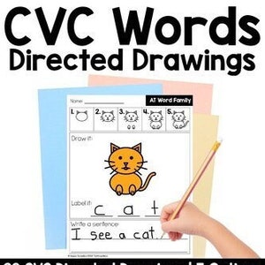 CVC Words Directed Drawings | Decodable | Phonics