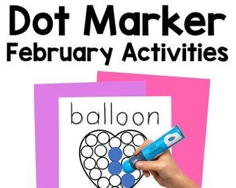 February Dot Marker Activities | Bingo Dot Markers | Fine Motor