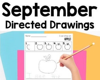 September Directed Drawings with Shapes | Fall | Autumn