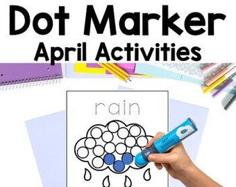April Dot Marker Activities | Bingo Dot Markers | Fine Motor