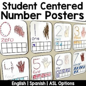 Student Centered Number Posters | Printable Decor | Classroom Decor