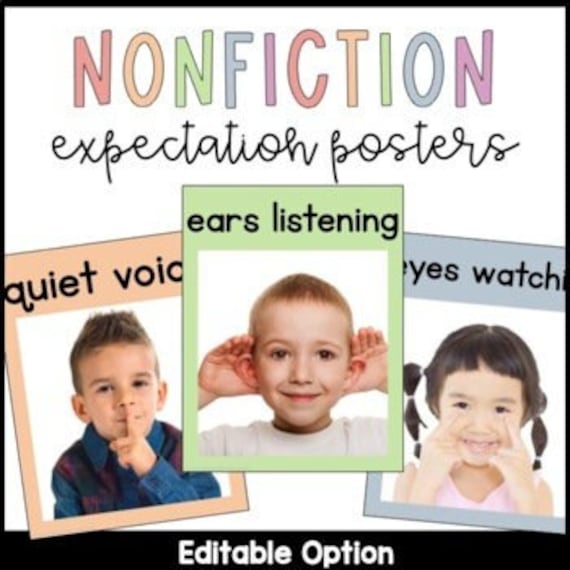 Pastel Rainbow Whole Body Listening Posters | Real Pictures | Classroom Rules | Printable Resource | Elementary Classroom | Classroom Decor