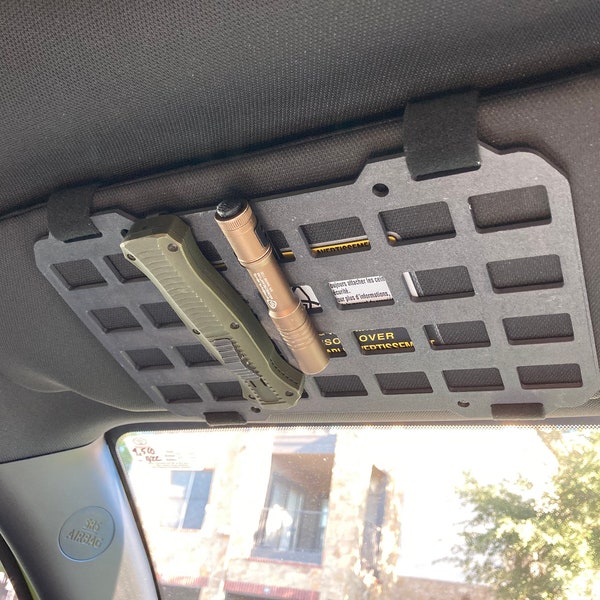 MOLLE Panel Sun Visor EDC Organizer - Streamline Your Vehicle's Storage and Accessibility