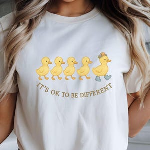 Autism Awareness PNG, It's OK To Be Different Duckling Design, Baby Duck Clipart, Cute Mental Health PNG, Neurodivergent Sublimation Art
