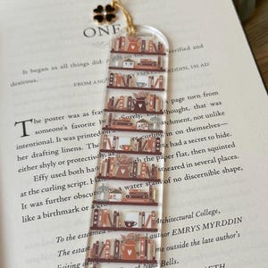 bookshelf bookmark, double-sided, cute bookmark, bookish gift, gift for readers, book lover gift, tailored by tess