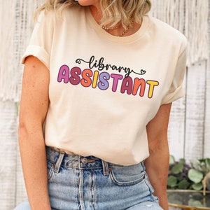 Library assistant shirt, book club shirt, back to school shirt, book lover shirt, librarian shirts, school librarian, librarian gifts tee