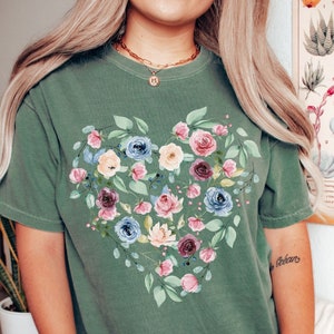 Cottagecore Floral shirt, Wildflower aesthetic shirt, Goblincore Fairycore clothing, Cottagecore witch shirt, Garden Lover Shirt