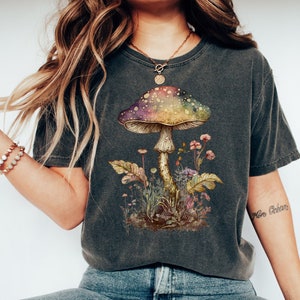 Mushroom Shirt, Fairy T-shirt, Fairycore Clothing, Cottagecore Clothing, Goblincore Tshirt, Forestcore Whimsigoth, Granola Girl Naturecore