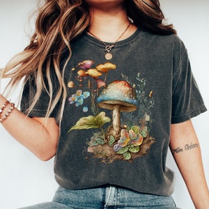 Mushroom Shirt, Fairy T-shirt, Fairycore Clothing, Cottagecore Clothing, Goblincore Tshirt, Forestcore Whimsigoth, Granola Girl Naturecore