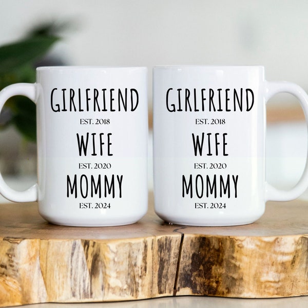Personalized New Mom Mug, Pregnant Wife Gift, Husband To Wife Gift, Custom Mom to Be Mothers Day Cup, Pregnant Daughter Friend Mug, Mother