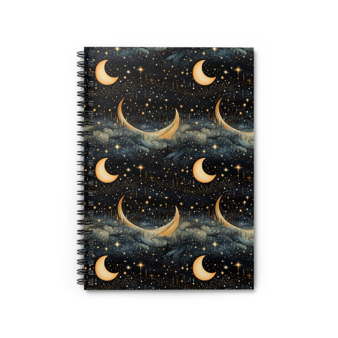 Spiral Notebooks With Moons, Witchy Moon Phases Tarot Spiral Journal ...