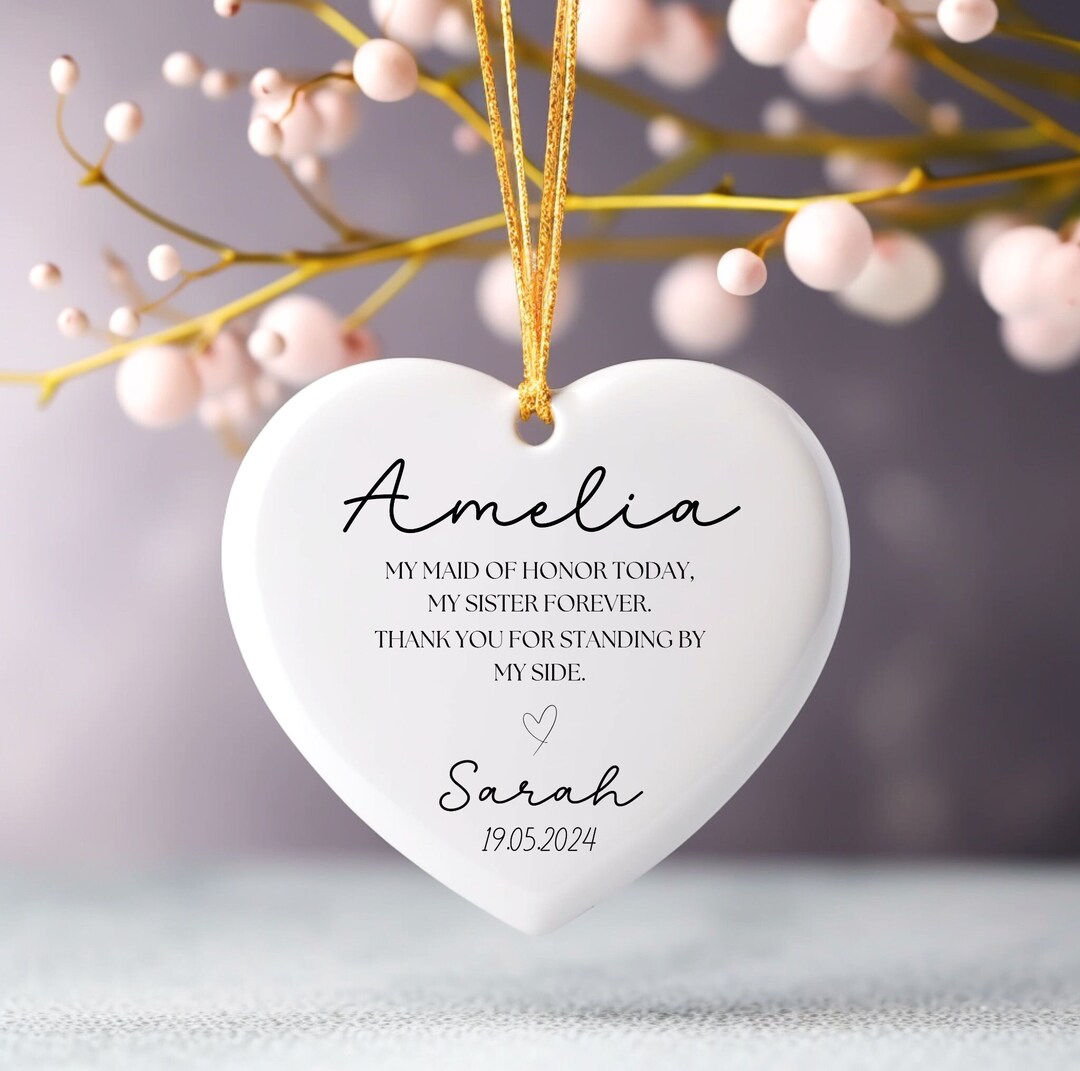 Personalized Maid of Honor Gift From Bride, Matron of Honor, Sister of ...