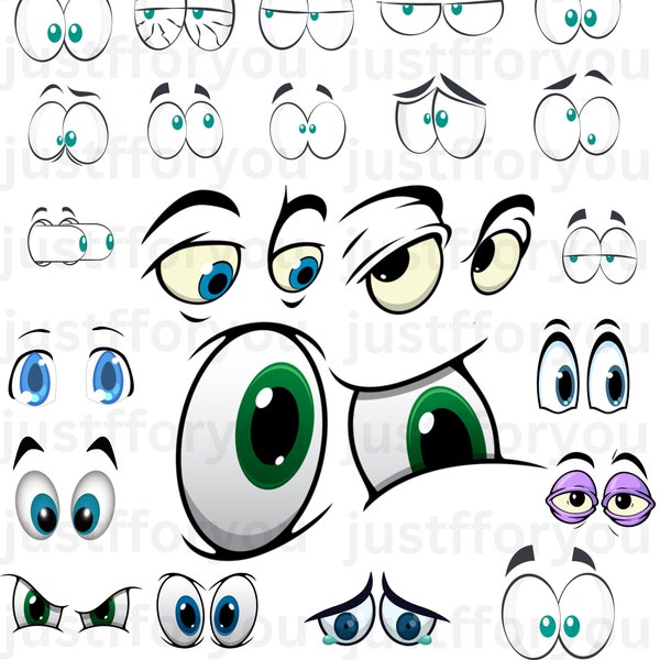 eyes png, eyes svg, Cartoon Eyes Bundle, Eyes Vectors bundle, eyes png download, Beautiful Eyes, printable eyes, eyes png bundle, svg file